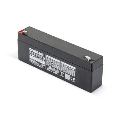 Afbeelding van TECNID 23724 oplaadbare loodbatterij 12 V, 2,2 Ah. Ideaal voor UPS, alarmsystemen. Faston aansluitingen, zwart