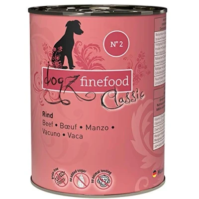 Afbeelding van dogz finefood Hondenvoer nat N 2 rundvlees Fijnvoeding natvoer voor honden en puppy&#039;s graanvrij suikervrij hoog vleesgehalte, 6 x 400 g blik