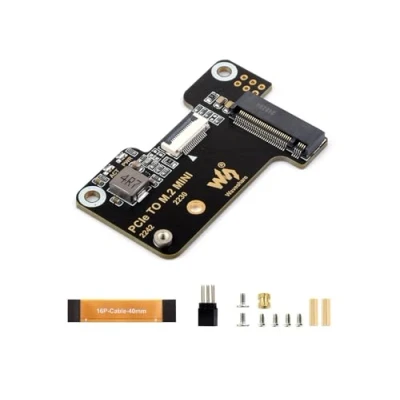 Afbeelding van PCIe naar M.2 Mini Adapter Board Compatibel met Raspberry Pi 5, Ondersteunt NVMe Protocol 2230/2242 Size Solid State Drive, voor 5 HAT