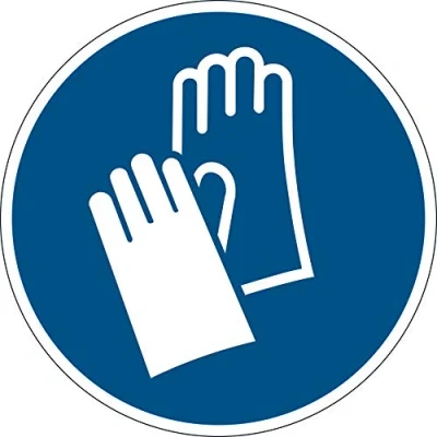 Afbeelding van Verwijderbare vloersticker handschoenen per 4
