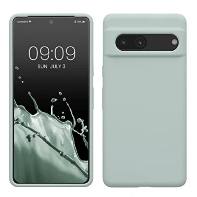 Afbeelding van kwmobile telefoonhoesje geschikt voor Google Pixel 7 Hoesje met siliconen coating Smartphone case in cool mint