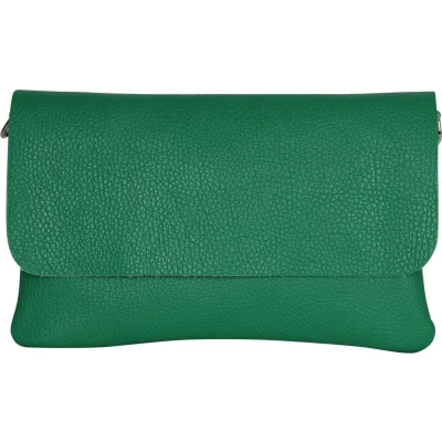 Afbeelding van AmbraModa GLX11 Crossbodytas, Clutch, telefoontas van echt leer met afneembaar en verstelbare schouderriem, passend voor mobiele telefoons tablets tot 7 inch. Groen