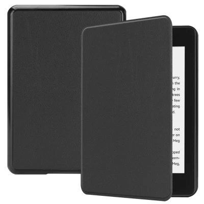 Afbeelding van Amazon Kindle Paperwhite 4 Hoes: iMoshion Slim Hard Case Bookcase Zwart Kunstleder E Reader Hoezen