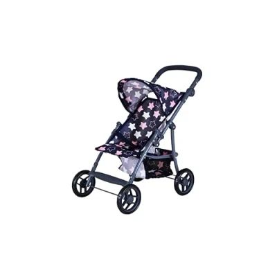 Afbeelding van knorr toys® Liba poppenbuggy, ster blauw roze