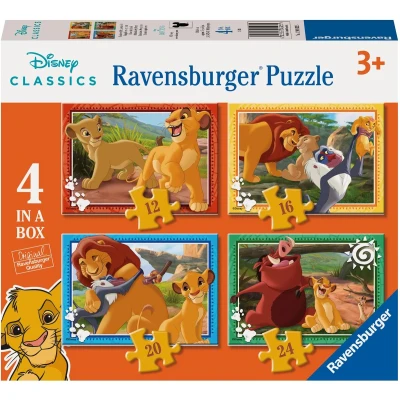 Afbeelding van Ravensburger Puzzel: The Lion King puzzel, 3 jaar of ouder, kinderpuzzel jaar, cadeau voor kinderen van 4 puzzels