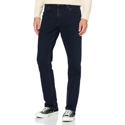 Afbeelding van Wrangler Herren Red Kabel Straight Jeans, Blue Black, 34W / 30L EU