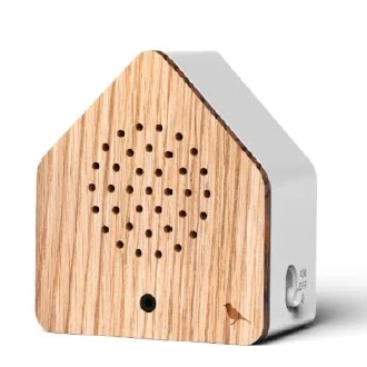 Afbeelding van Relaxound Satellitebox Wood Bewegingssensor Met Zanglijster Geluiden Oplaadbaar Song Thrush Eiken 4x7x7,7cm Nice thingZ