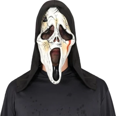 Afbeelding van Fiestas Guirca Gezichtsmasker killer met kap halloween masker Enge Maskers volwassenen Horror kinderen
