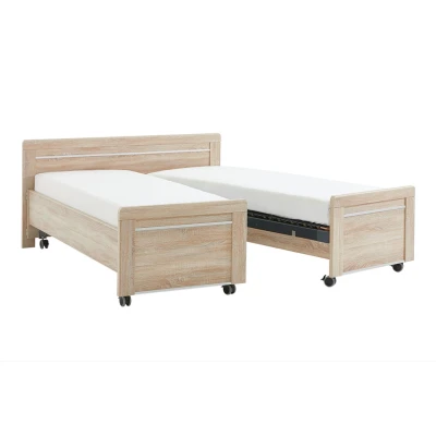Afbeelding van B Bright Bed Bienne Tradi uitrijdbaar 180 x 200 cm sagerau eiken