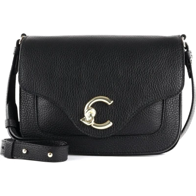 Afbeelding van COCCINELLE Leren Schoudertas C Me Crossbody Bag Noir Zwart