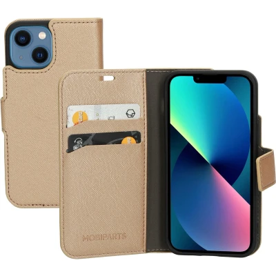 Afbeelding van Mobiparts Saffiano Wallet Case Apple iPhone 13 Mini Copper