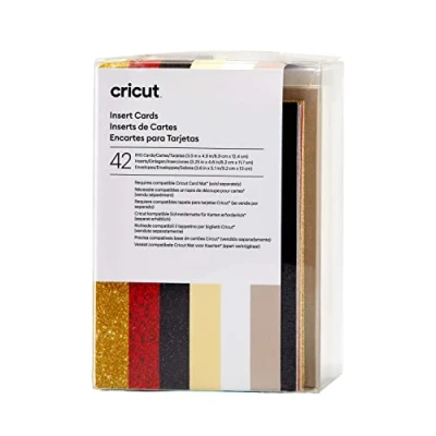 Afbeelding van Cricut Insert Cards Glitz &amp; Glam R10 Kaartenset Taupe, Crème, Wit