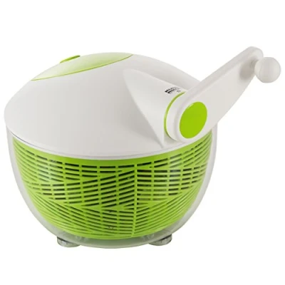 Afbeelding van Slacentrifuge 26 cm, wit/groen met stopknop op het deksel