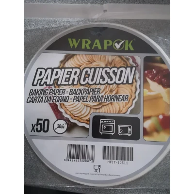 Afbeelding van Set van bakpapier ROND 30 CM X2 EN RECHTHOEK 40CM*30CM