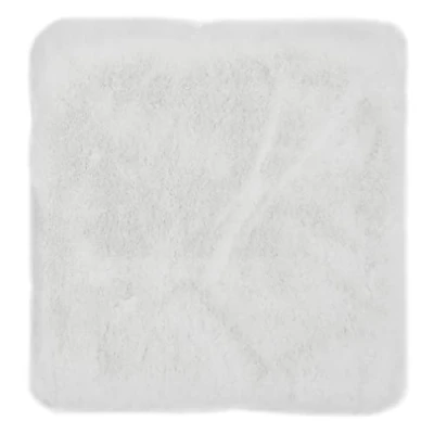 Afbeelding van LUXOR living Coste Zitkussen van kunstbont, stoelkussen als decoratie, woonkamer of stoelkussen, gezellig zitkussen, stoel, sierkussen, 40 x cm, vierkant, wit, 1 stuk