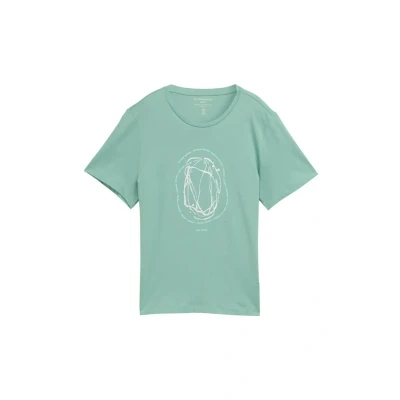 Afbeelding van TOM Tailor CREW NECK Tshirt print, Dames, Maat: Small, Faded green