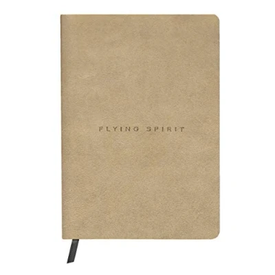 Afbeelding van Clairefontaine 103943C een gebloemd notitieboek Flying Spirit 180 pagina&#039;s ivoorkleurig 14,8 x 21 cm 90 g DOT (kleine punten), deksel van lamsleer, beige