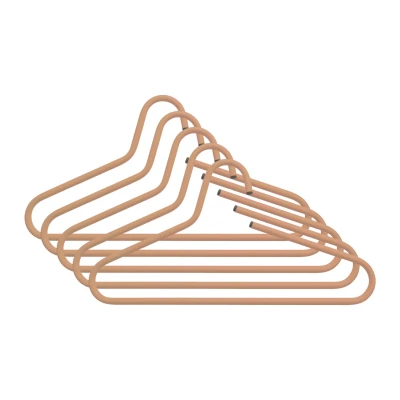 Afbeelding van Spinder Design kledinghangers (set van 5) Victorie Clay Terra Staal