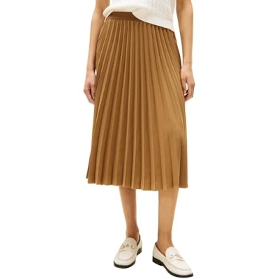 Afbeelding van Tommy Hilfiger Fluid Pleated PULL ON MIDI Skirt Plooirok, Dames, Maat: 36, Hickory