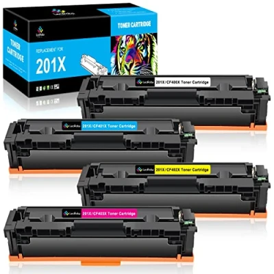 Afbeelding van LeciRoba 201X CF400X voor HP 201A CF400A CF401X CF401A CF402X CF402A CF403X CF403A Toner Cartridges, Color LaserJet Pro M252dw M252n, MFP M277dw M277 M274n M277c6 M277n (4 stuks)