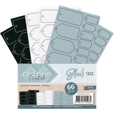 Afbeelding van Card Deco Essentials Tags Black
