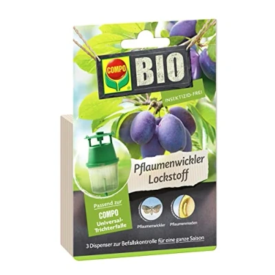 Afbeelding van Compo Biologische pruimenwikkelaar lokstof voor een heel seizoen, geschikt trechterval (apart verkrijgbaar), in dispenser, 3 stuks