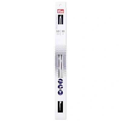 Afbeelding van Prym 190 302 Ferro da Maglia ergonomico a Punto Singolo, 3 mm, 30 cm, Bianco, Taglia unica