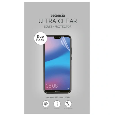 Afbeelding van 2 Pack Screenprotectors Huawei P20 Lite: Selencia Duo Ultra Clear smartphone Folie (plastic)
