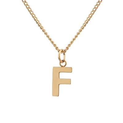 Afbeelding van Ketting met Letter F Goud 18 Karaat Waterdicht I Gouden voor Dames A Z Hanger Beginletter