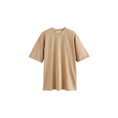 Afbeelding van Next EDIT Heavyweight Tshirt basic, Heren, Maat: Small, Stone neutral