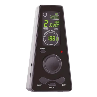 Afbeelding van Digitale metronoom, snelle en nauwkeurige ritme instelling, led kleurweergave, echte menselijke stem, timerfunctie, geschikt voor vioolgitaarpiano, enz.