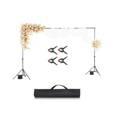 Afbeelding van VEVOR Achtergrondstandaard Achtergrondsysteem Fotostudio Verstelbaar 198x300cm