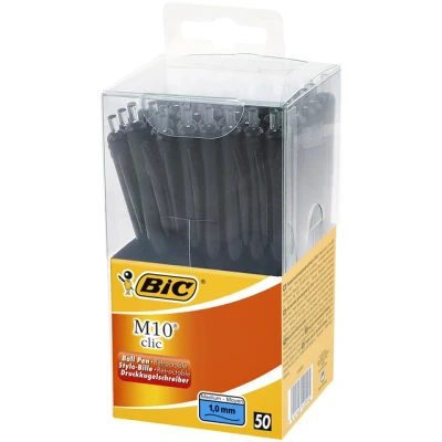 Afbeelding van Bic Balpen M10 Clic, Doos Met 50 Stuks, Zwart