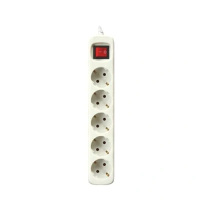Afbeelding van Stopcontactenstrip 5 Tomas met Interruptor Silver Electronics Afmeting 3 m