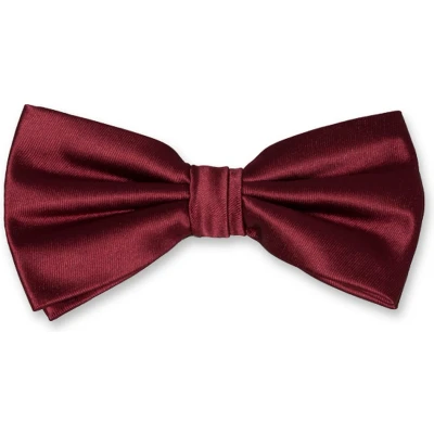 Afbeelding van E.L. Cravatte Strik Bordeauxrood Satijn Polyester Vlinderdas