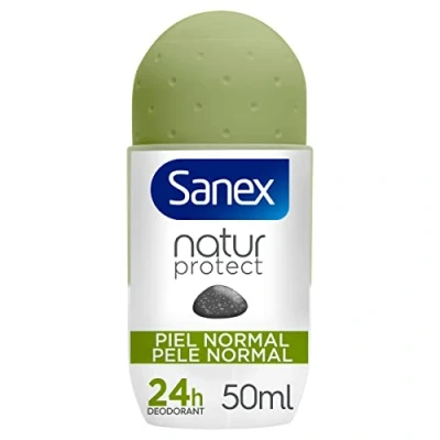 Afbeelding van Sanex Natur Protect Deodorant voor mannen of vrouwen, roll on deodorant, normale huid, 50 ml