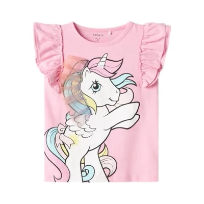Afbeelding van Name it Nmfmika Tshirt print voor kinderen, Maat: 116, Pink frosting