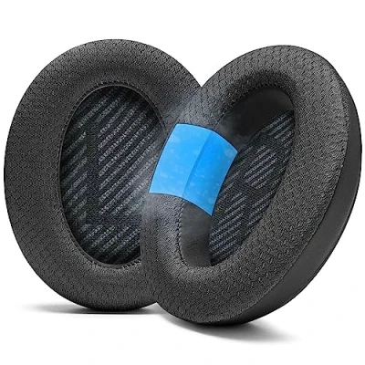 Afbeelding van WC FreeZe QC35 Cooling Gel oorkussens voor Bose &amp; QC35ii (QuietComfort 35) Hoofdtelefoons meer Ademende sportstof, verkoelende gel, extra dik en langer koeler Black
