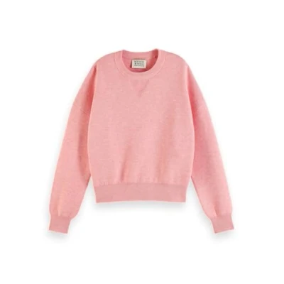 Afbeelding van Scotch &amp; Soda Compacte gebreide relaxed trui voor dames, Clay Pink Melange 7408, XS