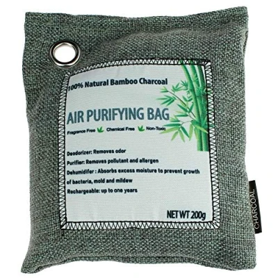 Afbeelding van Sumex 200 g zak, actieve kool luchtreiniger en ontvochtiger van bamboe, kasten, auto&#039;s, badkamers, keukens, enz. Natuurlijk product dat ook allergenen bacteriën elimineert.