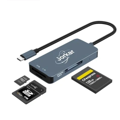 Afbeelding van Jorkar CFexpress Type B Kaartlezer 10 Gbps, 3 in 1 &amp; SD Micro TF kaartlezer, USB C voor CFE Camera (niet XQD kaart), compatibel met Android/Windows/Mac OS/iPad