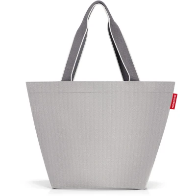 Afbeelding van Reisenthel Shopper M Handtas 15L Herringbone Grey Lichtgrijs
