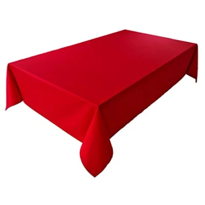 Afbeelding van Hoogwaardig tafelkleed tafellinnen van 100% katoen collectie concept, kleur en grootte naar keuze (tafelkleed 150x150cm, rood)