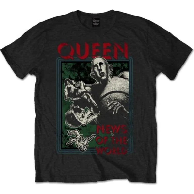 Afbeelding van Queen News Of The World Heren T shirt L Zwart
