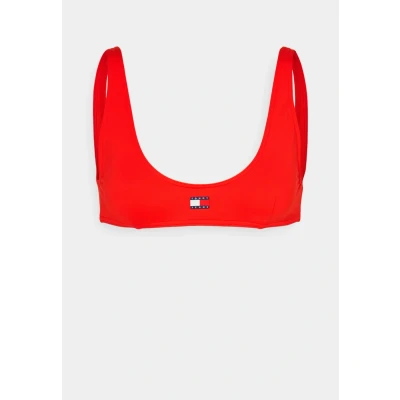 Afbeelding van Tommy Jeans Heritage Scoop Bralette Bikinitop, Dames, Maat: 3XL, Hot heat