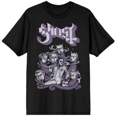Afbeelding van Ghost Tentacle Throne T shirt zwart 4XL Katoen Heren Band merch, Bands, Duurzaamheid