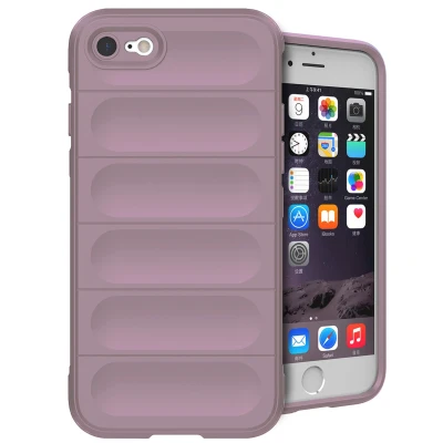 Afbeelding van Apple iPhone 8 Hoesje Siliconen en TPU (zacht) iMoshion Softcase/Backcover Paars Telefoonhoesje