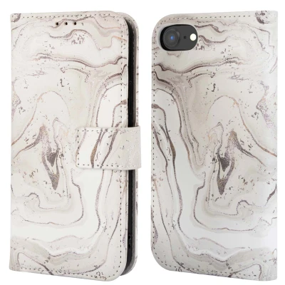 Afbeelding van Apple iPhone 6 Hoesje Kunstleder imoshion Bookcase Sandy Marble Telefoonhoesje