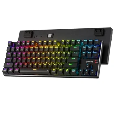 Afbeelding van Redragon K556 PRO TKL Draadloos RGB Gaming Toetsenbord, 80% 87 Toetsen Tri Mode Aluminium Toetsenbord met Mac functietoetsen, Hot Swap bussen en geluidsabsorberende vorm, lineaire rode schakelaar