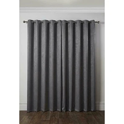 Afbeelding van Emma Barclay Ambiance Thermische Verduisterende Gordijnen Met Ringen 3D Reliëf Reflecterend Omgekeerd Weefsel in Houtskool Breedte 46 x Drop 54&quot; (116 137cm)